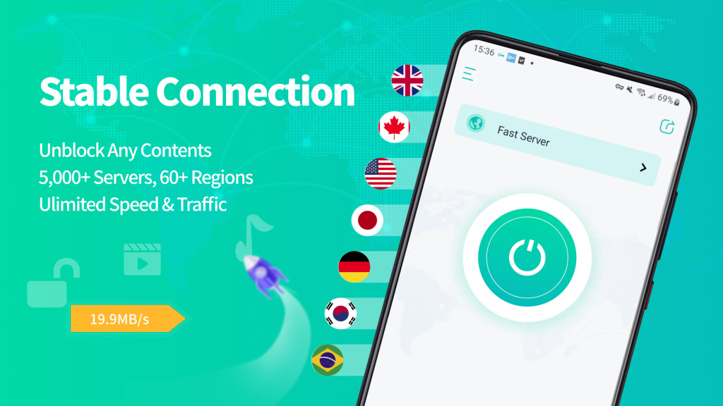 دانلود فیلتر شکن Fast VPN برای اندروید لینک مستقیم