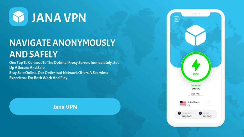 نصب فیلتر شکن قوی از گوگل رایگان از بازار JANA VPN