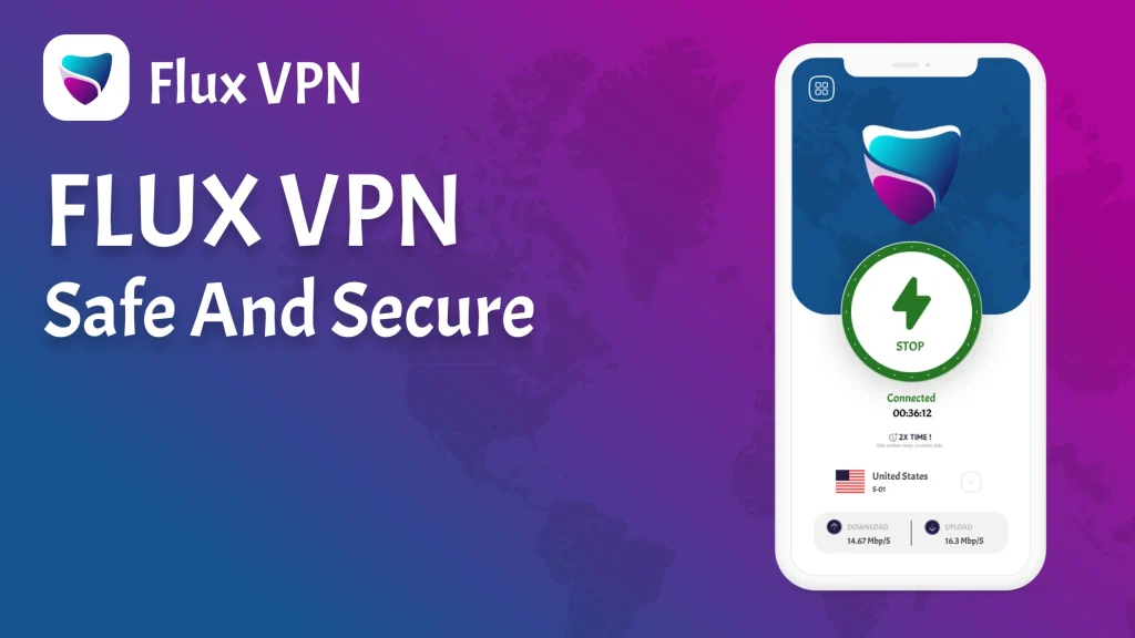 دانلود فیلتر شکن بدون محدودیت رایگان Flux VPN